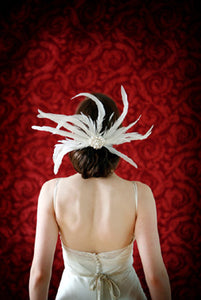 Feather and Brooch Fascinator