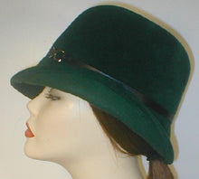 Load image into Gallery viewer, Velour Center Crease Cloche with Flip Brim.
