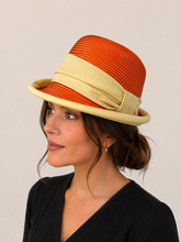 Load image into Gallery viewer, Parasisol Snap Brim Fedora with Linen Band and Accent