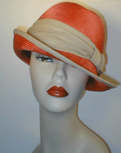 Parasisol Snap Brim Fedora with Linen Band and Accent