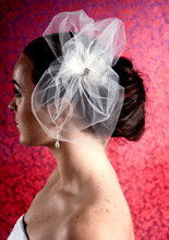 Load image into Gallery viewer, Double Illusion Pouf with Swarovski Crystal Brooch