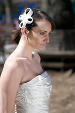 Load image into Gallery viewer, Velour Freeform Fascinator with Beaded Applique