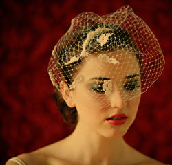 Fly Away Veil with Venice Lace and Pearls.