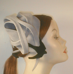 Velour Freeform Fascinator with Contrasting Swallow