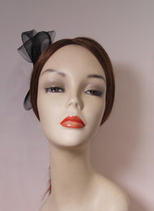 Horse Hair Fascinator with Vintage Inspired Brooch