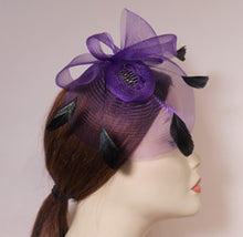 Load image into Gallery viewer, Horsehair Fascinator with Coque Feathers