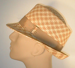 Panama Teardrop Fedora with Grosgrain Band and Silver Accented Buckle