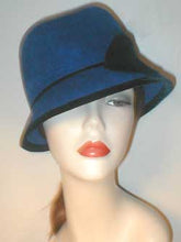 Load image into Gallery viewer, Velour Center Crease Fedora with Velvet and Self Accents.