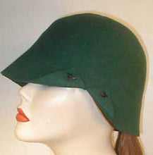 Load image into Gallery viewer, Velour Cloche with Flaps and Leather X&#39;s.