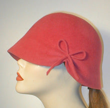 Load image into Gallery viewer, Velour Cloche with Gathered Bow