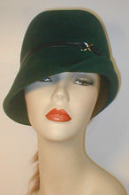 Load image into Gallery viewer, Velour Center Crease Cloche with Flip Brim.