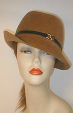 Load image into Gallery viewer, Velour Center Crease Fedora with Flip Brim.